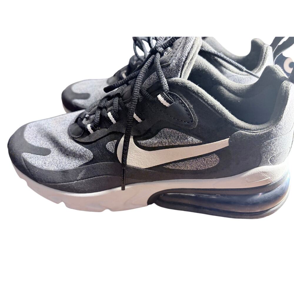Nike Air Max 270 React Running Shoes Black White Gray Translucent Bubble